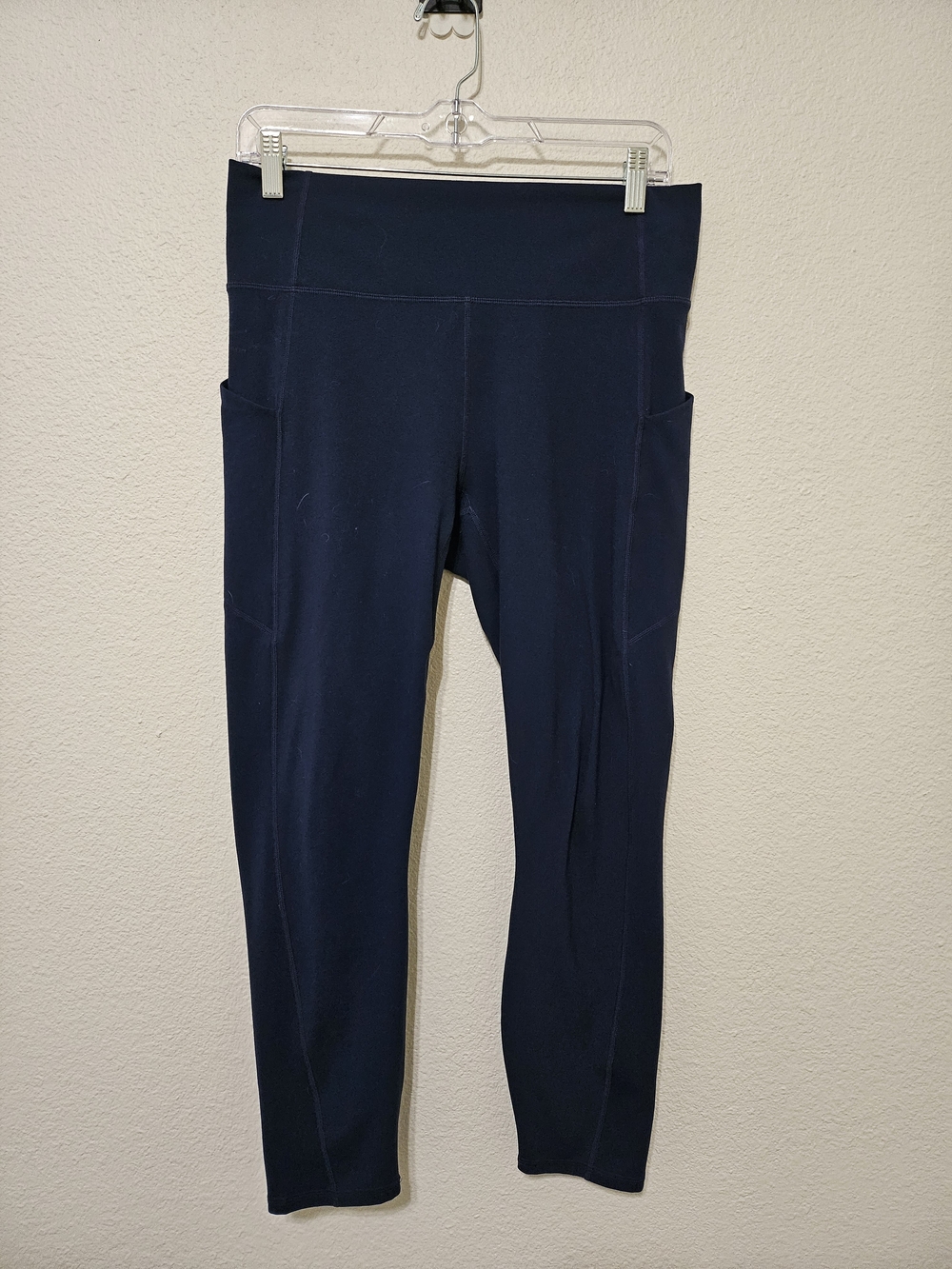 Fabletics Navy High-Waist Pocket Leggings